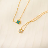 Clover Necklace, 18K Gold Clover Necklace, Lucky Necklace, Sterling Silver 925 Charm, Birthday Gift, Anniversary Gift, Graduation Gift,K0015