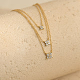 Triple Layered Flower Necklace