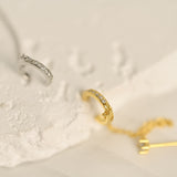 Diamond Stud, Ear Cuff Chain Earrings