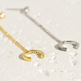 Diamond Stud, Ear Cuff Chain Earrings