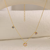 Candy Starry Sky Diamond Station Necklace, Zircon Clavicle Necklace, perfect Gift for Bridesmaid, Wedding Gift, K0027