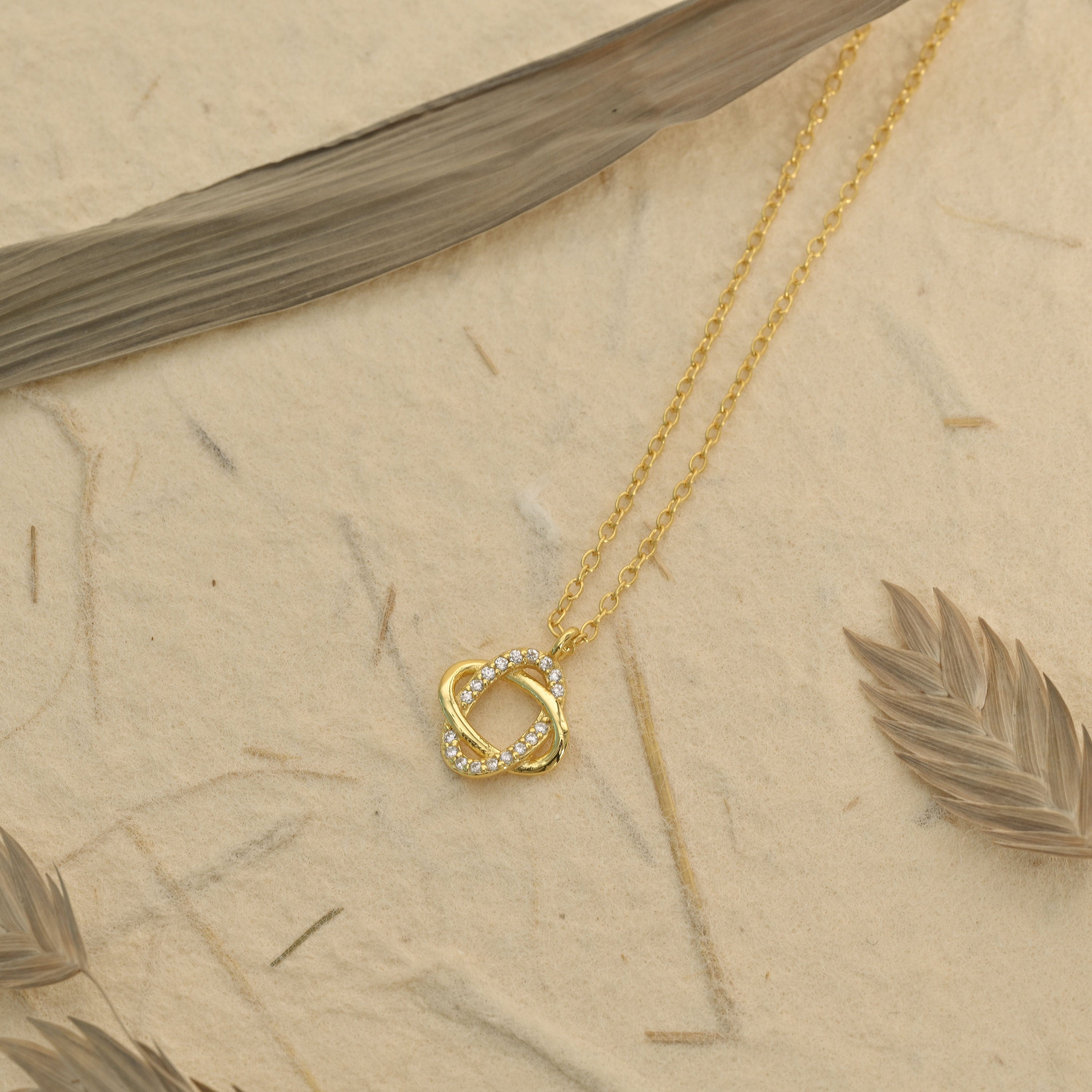 Double Knotted Infinity Necklace