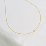 Water Drop Necklace, Teardrop CZ Necklace