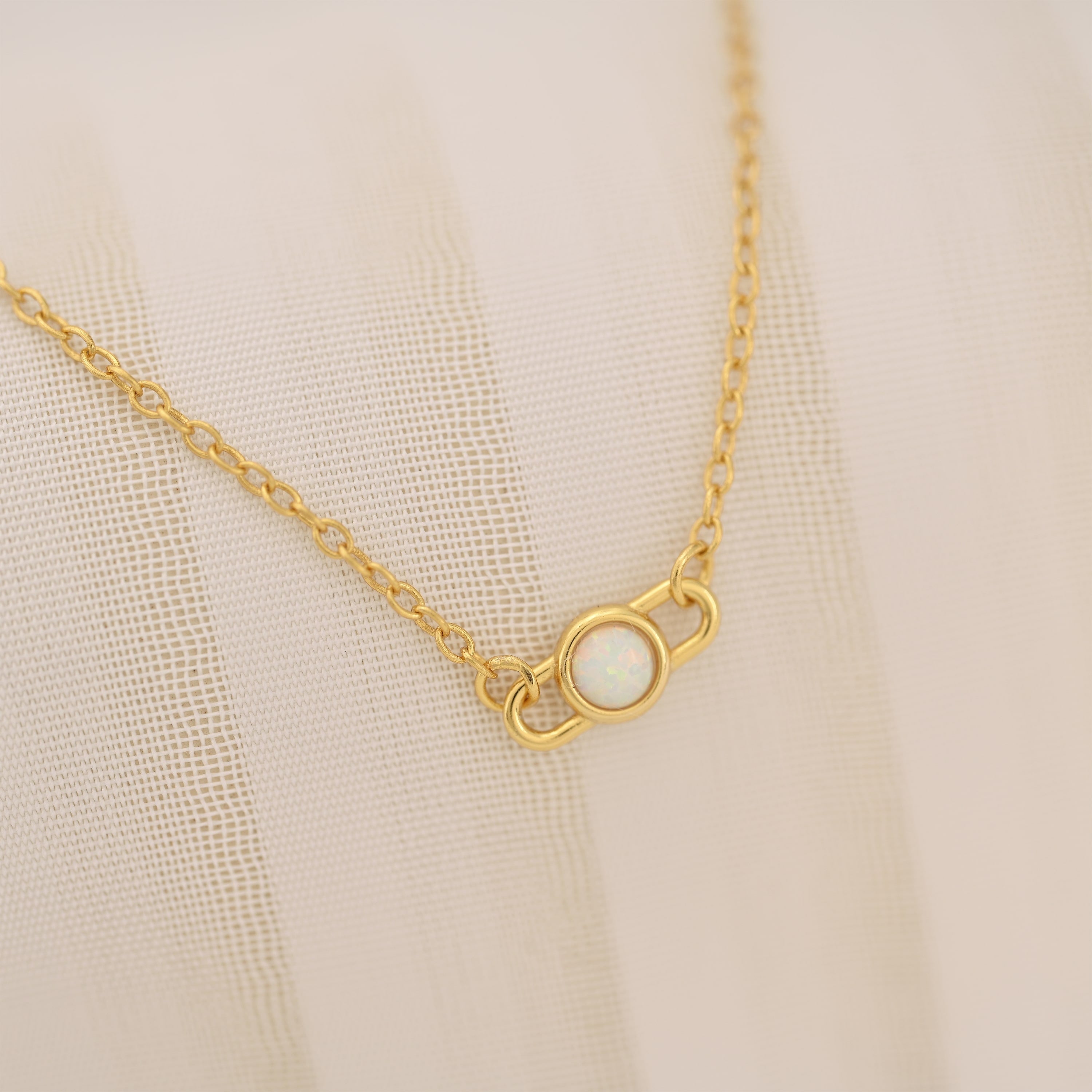 Paper Clip Pendant Necklace