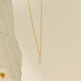 Dainty Three Stone Drop Necklace