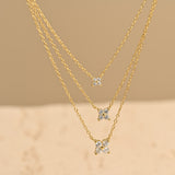 Triple Layered Flower Necklace