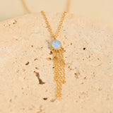 Opal Tassel Necklace