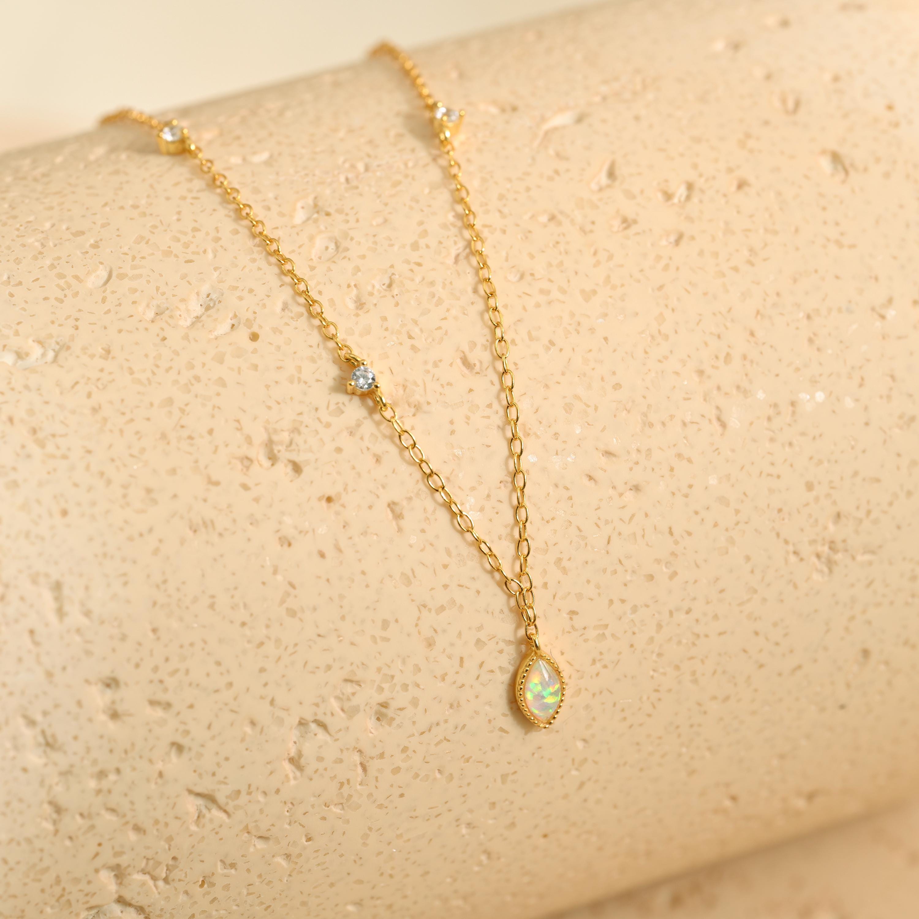 Marquise Opal Necklace