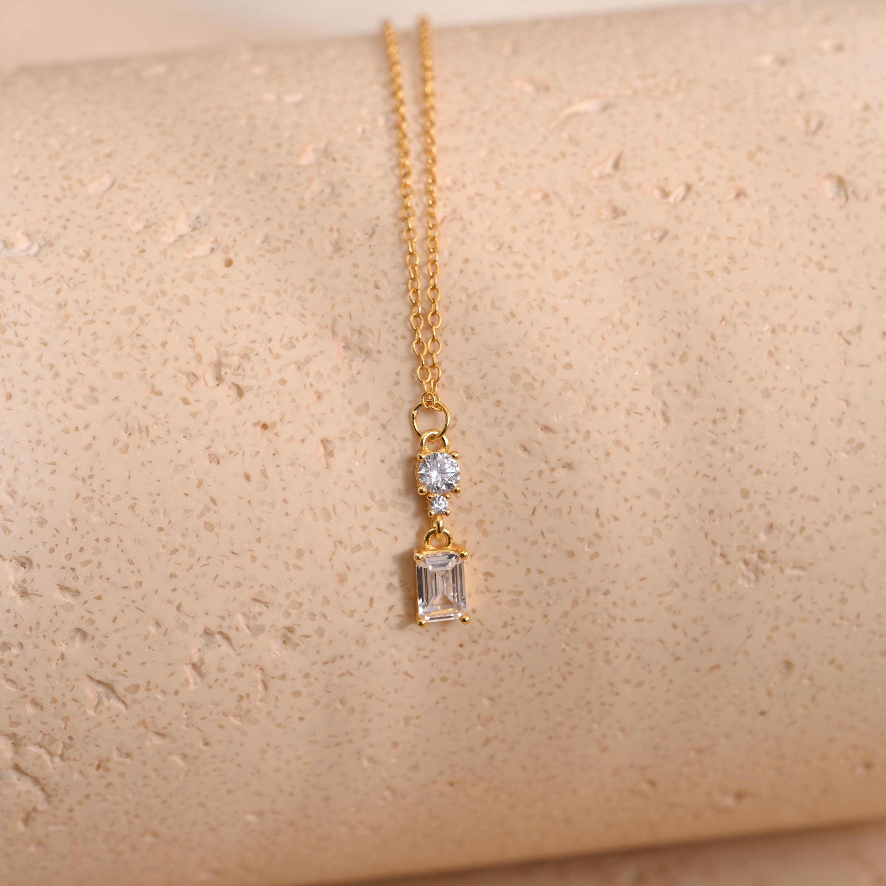 Baguette CZ Necklace