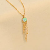 Opal Tassel Necklace