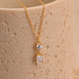 Baguette CZ Necklace