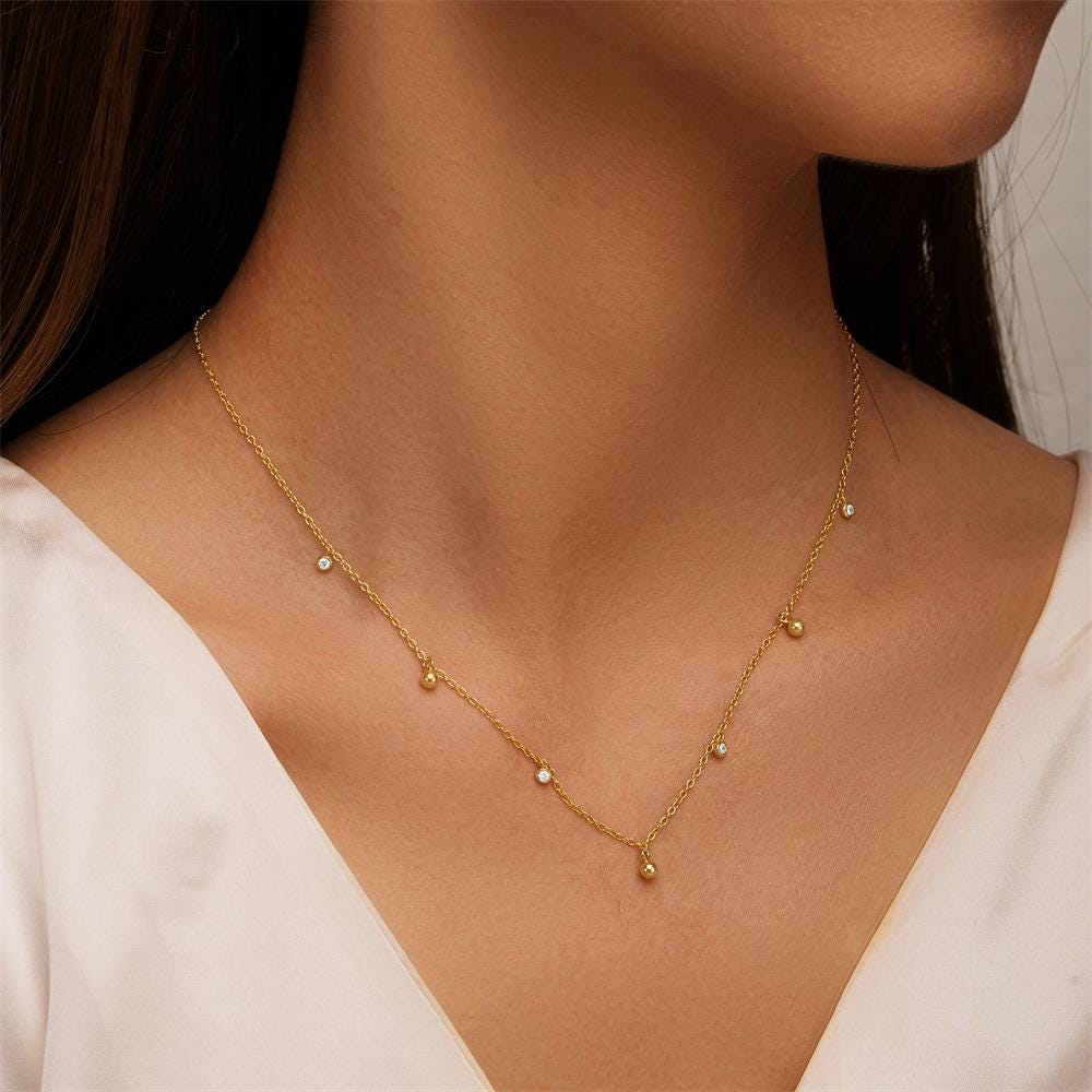 Diamond Station Necklace