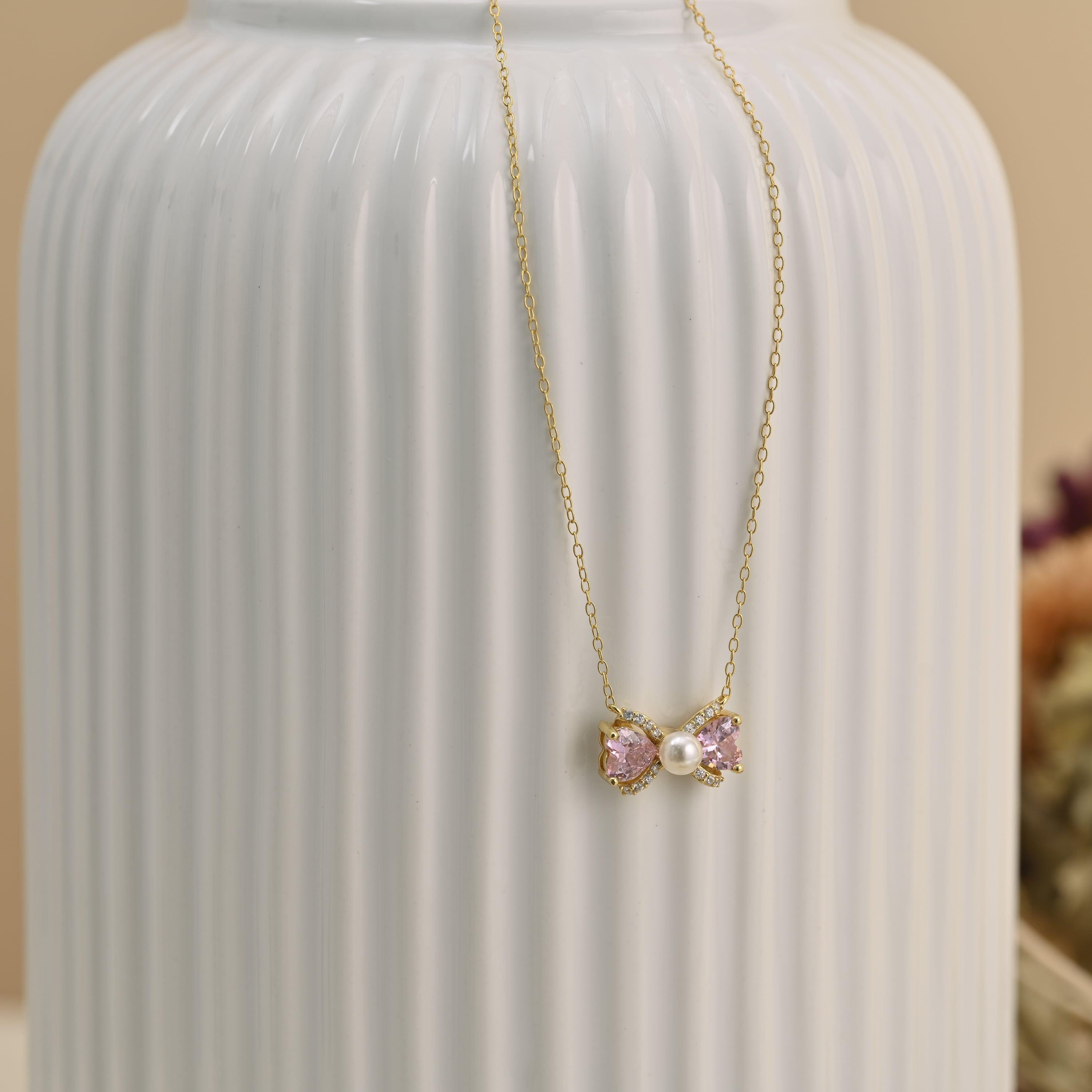 Bow Tie Necklace, Bow Ribbon Necklace, Choker Necklace, Birthday Gifts, Gifts for Mom, Wedding Gifts, K0065