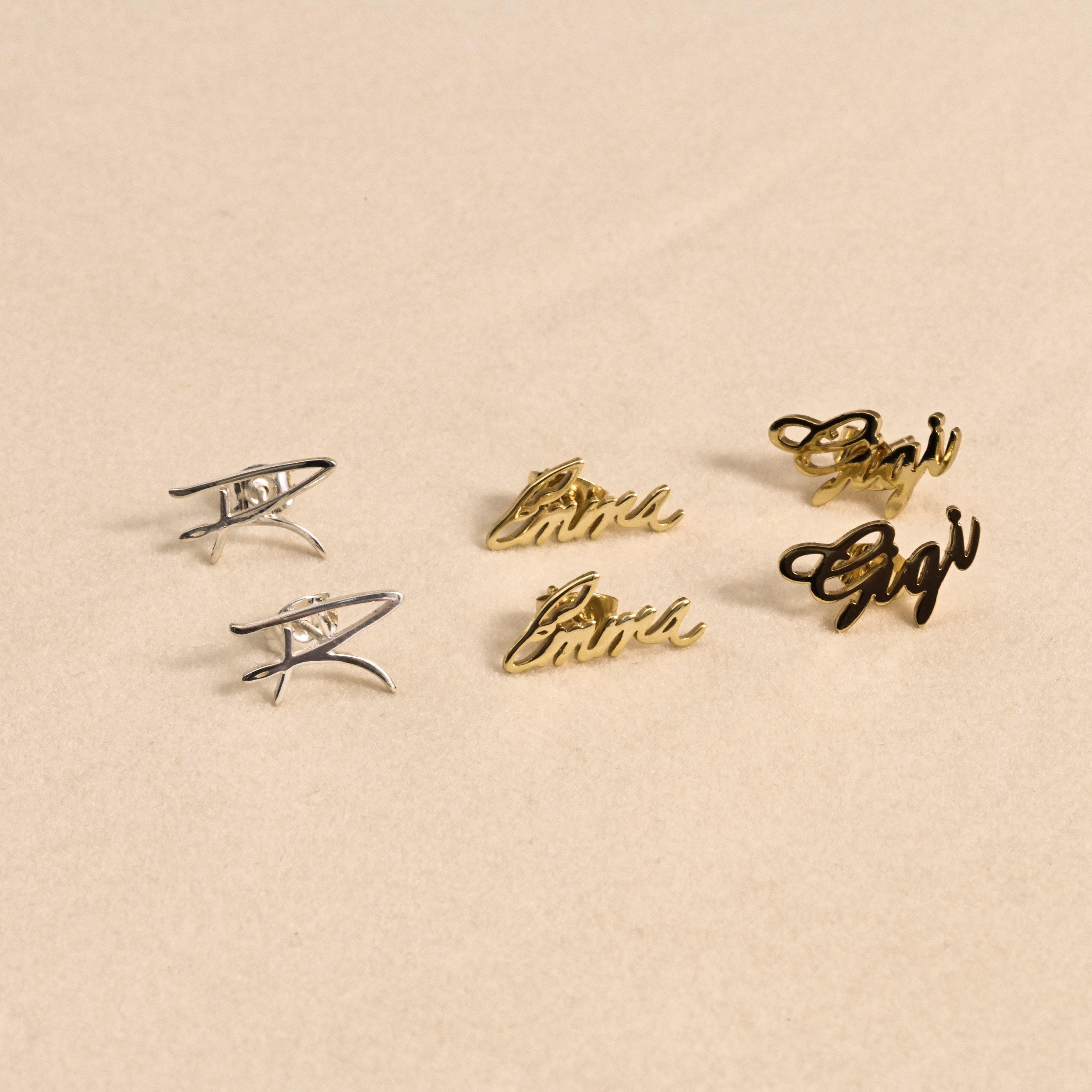 Personalized Handwriting Stud Earrings