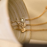 Birth Flower Name Necklace, Personalized necklace, Floral Name Necklace, Gift for her, Wedding Gift, Birthday Gift, sm-0011