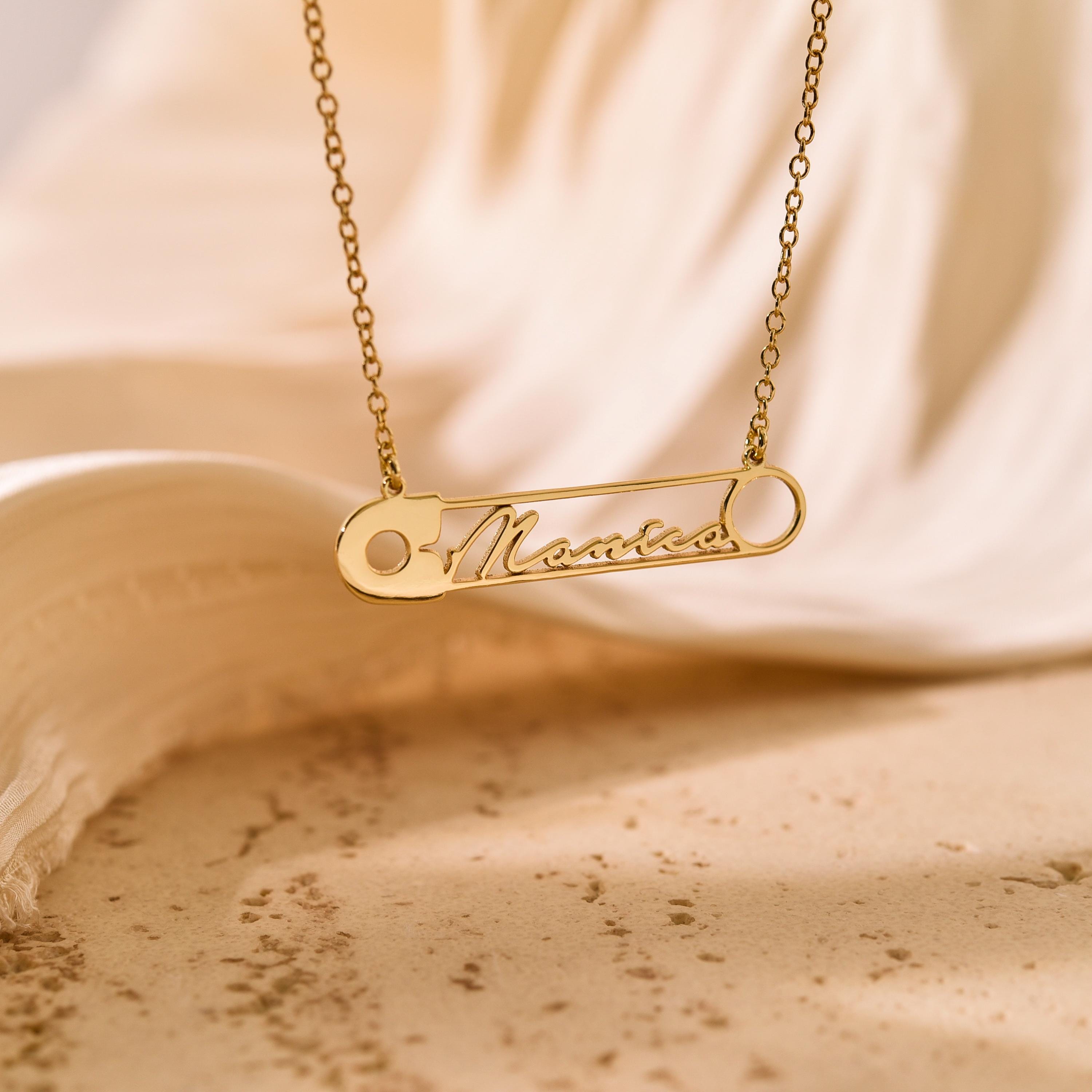 Personalized Name Pin Necklace