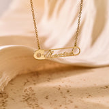 Personalized Name Pin Necklace