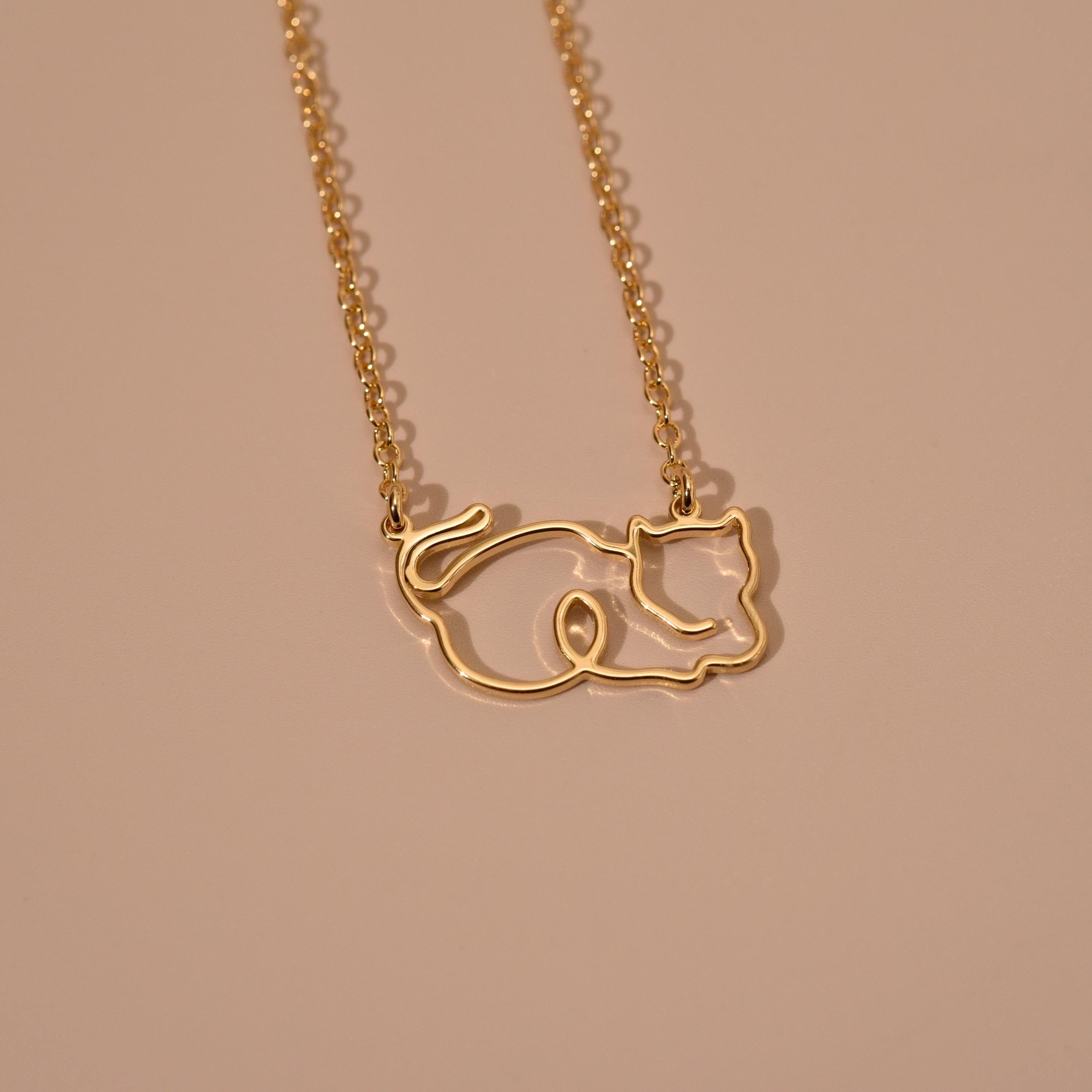 Cat Necklace, Cat Lover Necklace, Kitty Necklace, Pendant Necklace, for Animal Lovers, Friend Gift, Cat Lover Gift, Gift for Women, GS0033