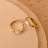 Opal Pave Huggie