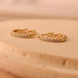 Opal Pave Huggie