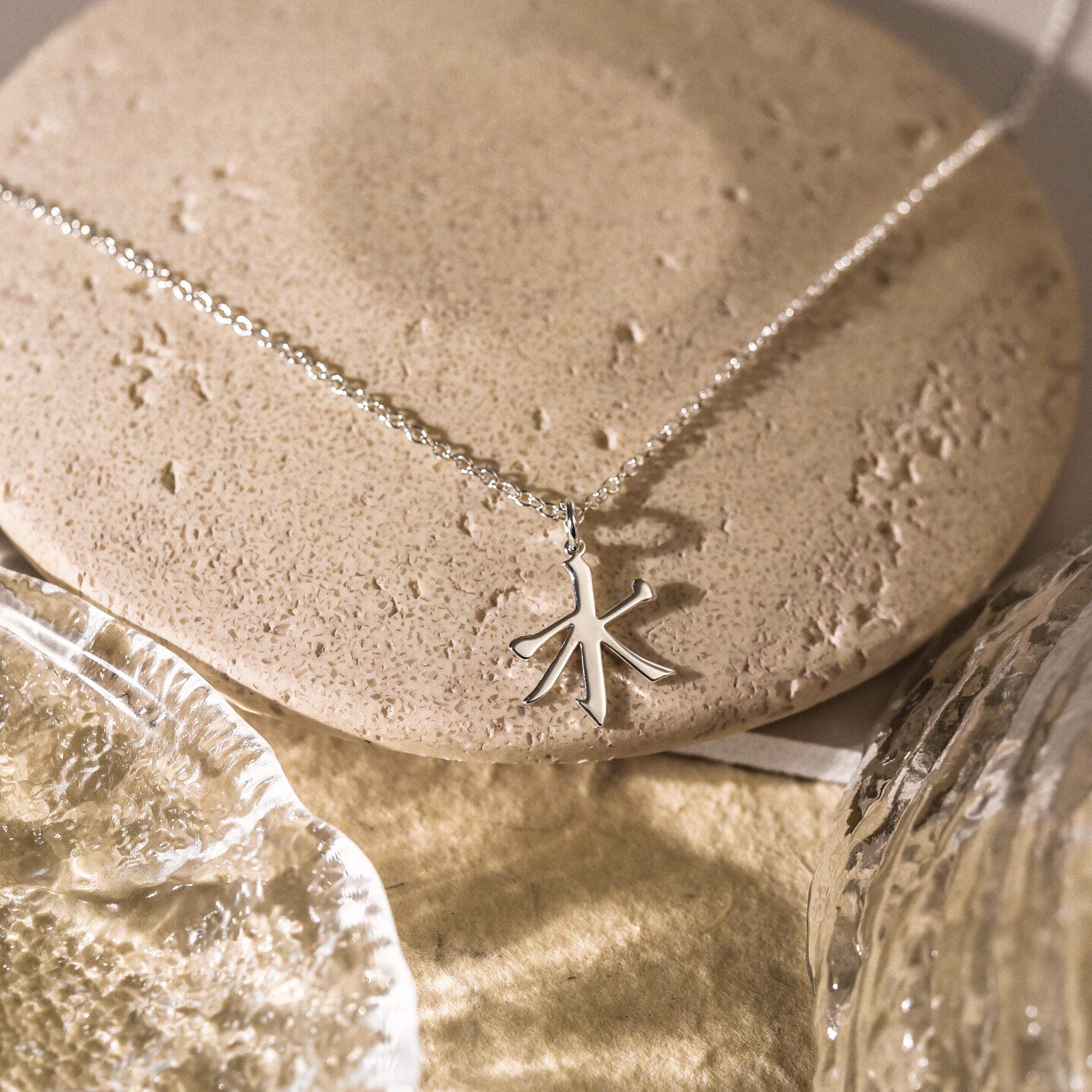 Water Kanji Necklace, Chinese Character Necklace