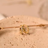 18K Gold Hoop Earrings, Huggie Earrings, Diamond Huggies, Wedding Gift, Gift for Her, Gift for Mom, Birthday Gifts, K0077