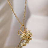 18K Gold Butterfly Necklace, Dainty Butterfly Pendant Necklace, Minimalist Butterfly Necklace, Mothers day Gifts, Bridesmaid Gift, GS0042