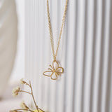 18K Gold Butterfly Necklace, Dainty Butterfly Pendant Necklace, Minimalist Butterfly Necklace, Mothers day Gifts, Bridesmaid Gift, GS0042