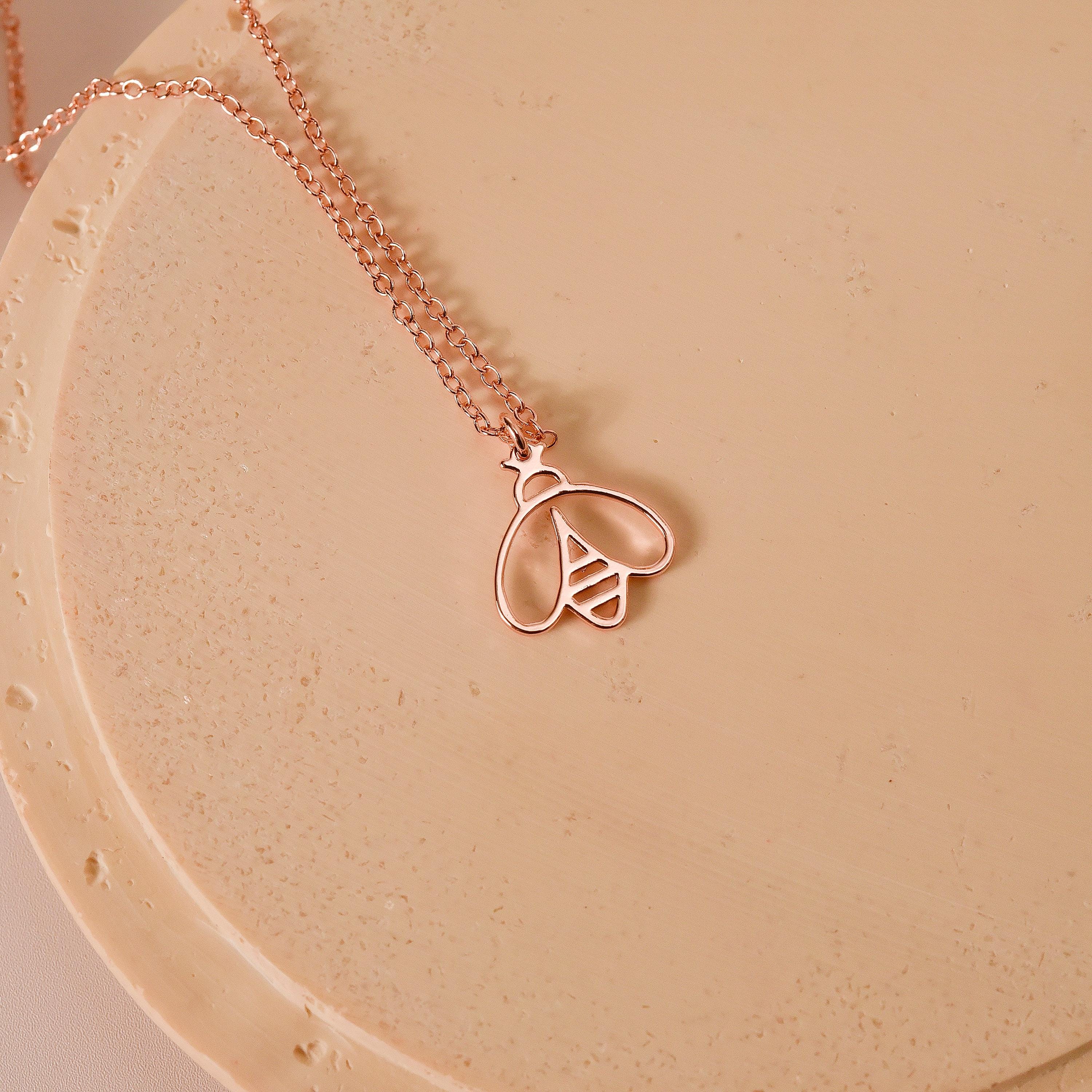 Bee Necklace, Dainty Bumble Bee Necklace, Honey Bee Charm Necklace, Anniversary Gifts, Gifts for Mom, Birthday Gifts, Gifts for Her, GS0020