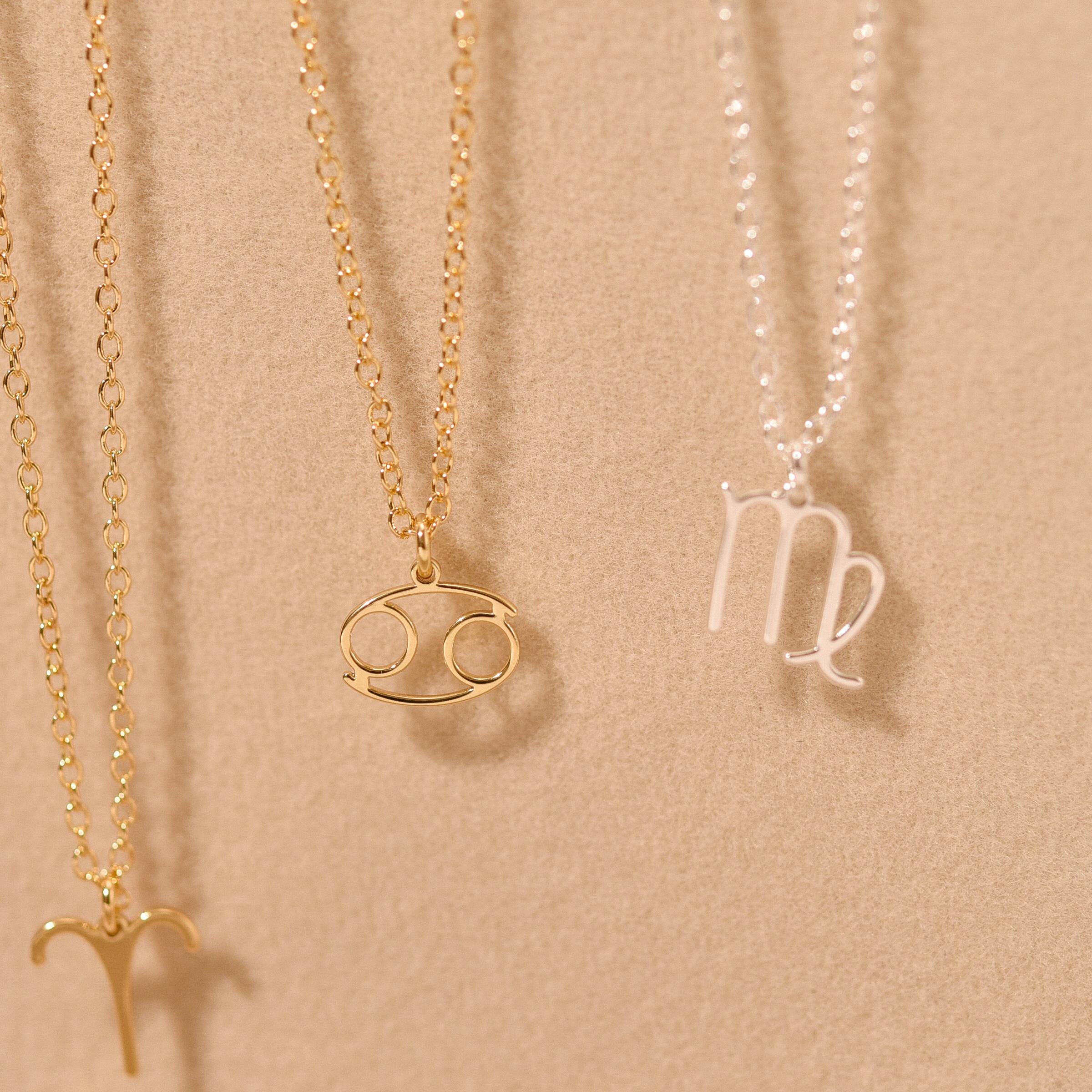 925 Sterling Silver Zodiac Necklace, Horoscope Charm Necklace, Taurus Necklace, Gifts for Mom, Birthday Gifts, Wedding Gifts. GS0026