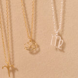 925 Sterling Silver Zodiac Necklace, Horoscope Charm Necklace, Taurus Necklace, Gifts for Mom, Birthday Gifts, Wedding Gifts. GS0026