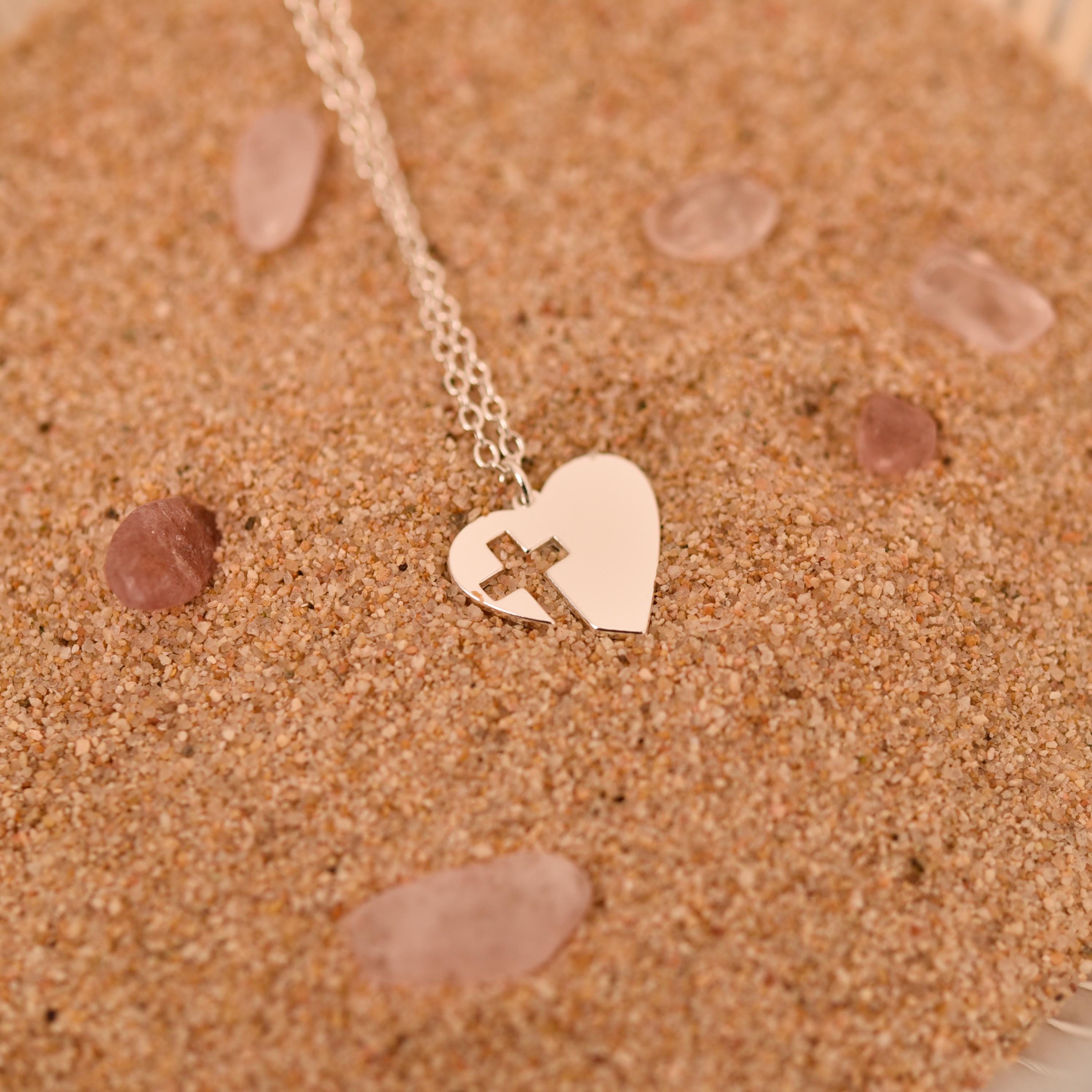 Heart Cross Necklace