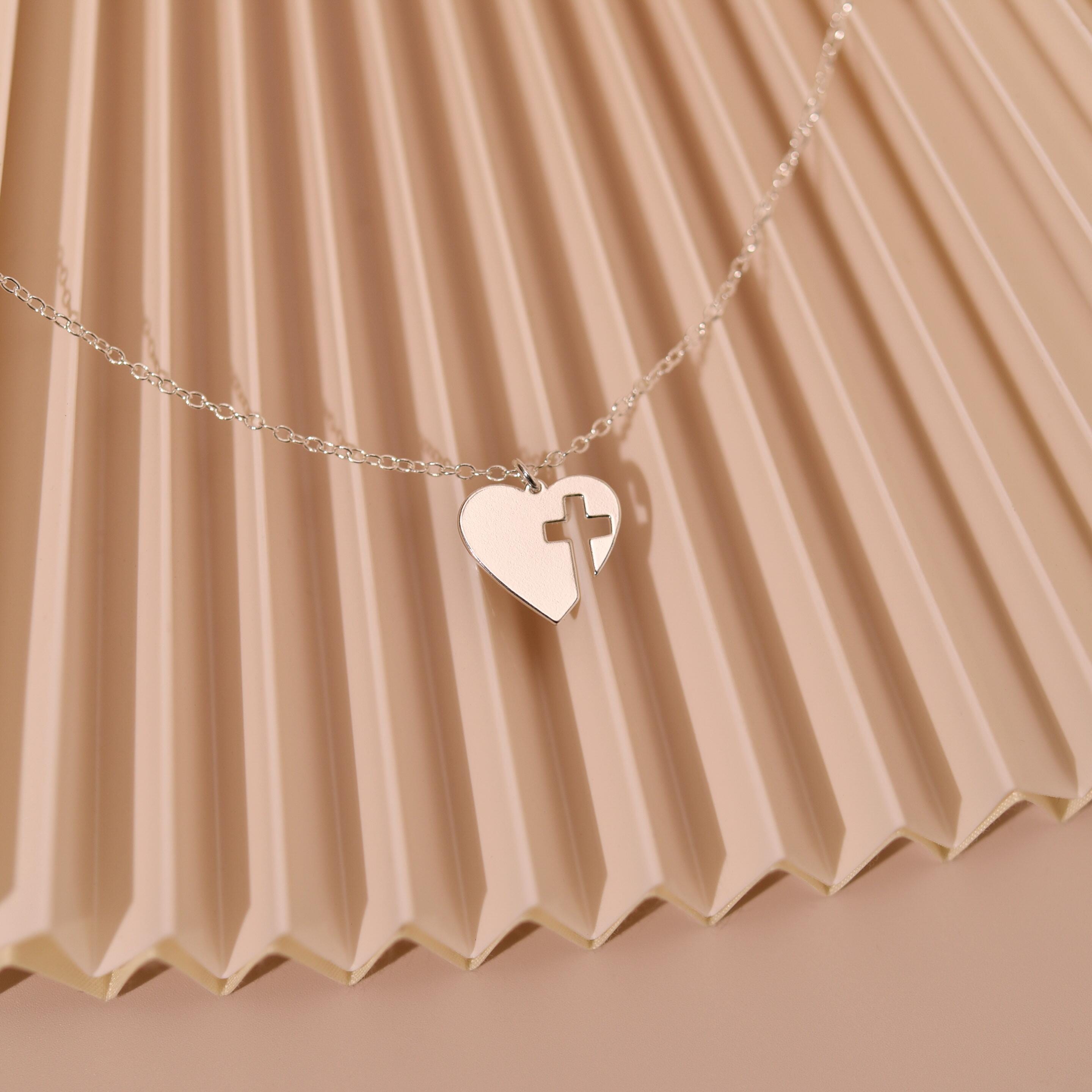 Heart Cross Necklace