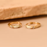 Opal Pave Huggie