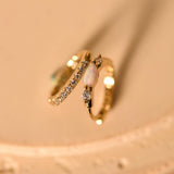 Opal Pave Huggie