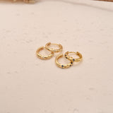 Star Diamond Huggie Earrings