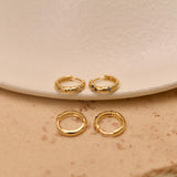 Star Diamond Huggie Earrings