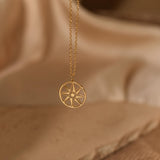 Gold Compass Necklace
