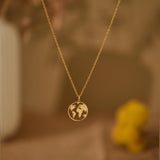 World Map Necklace