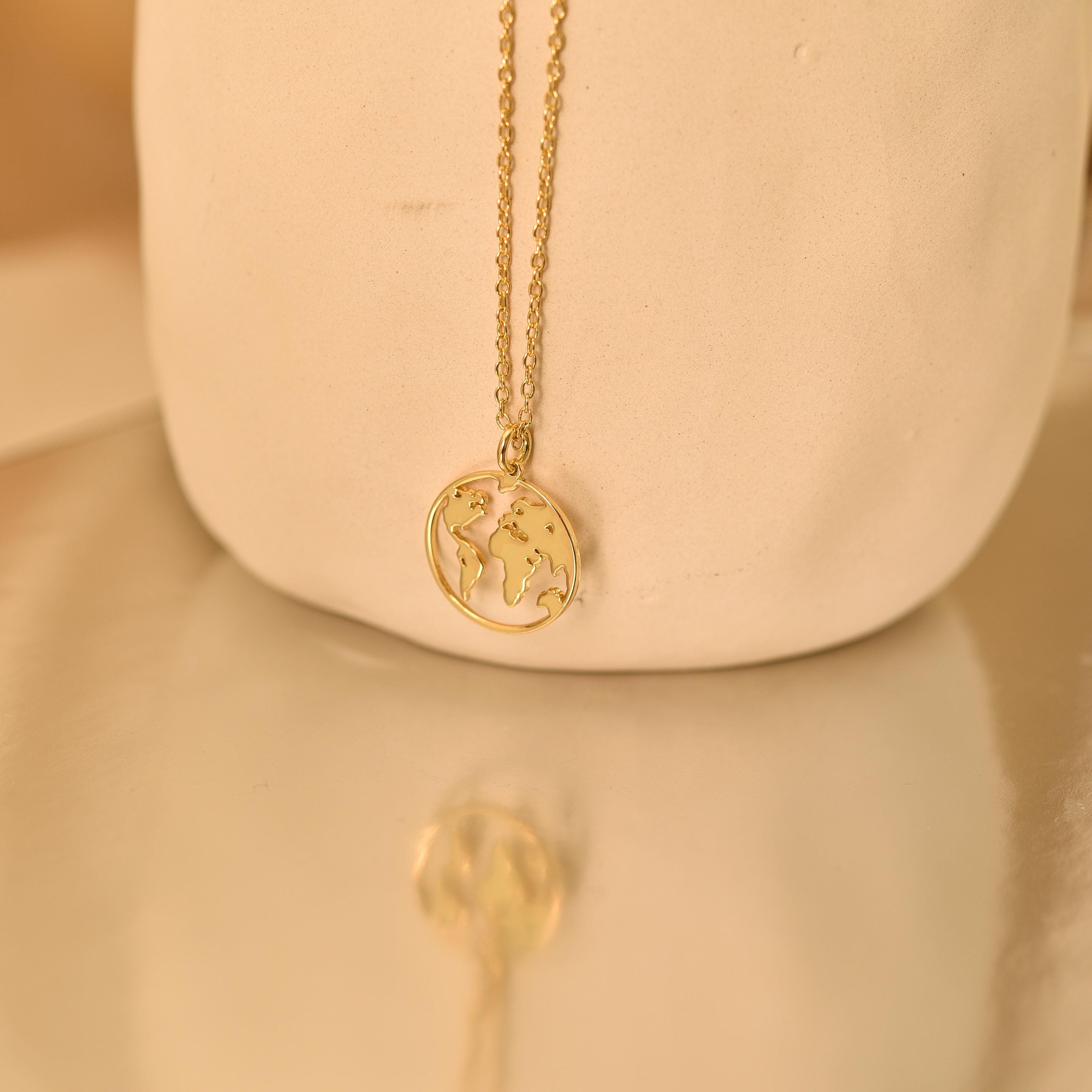 World Map Necklace