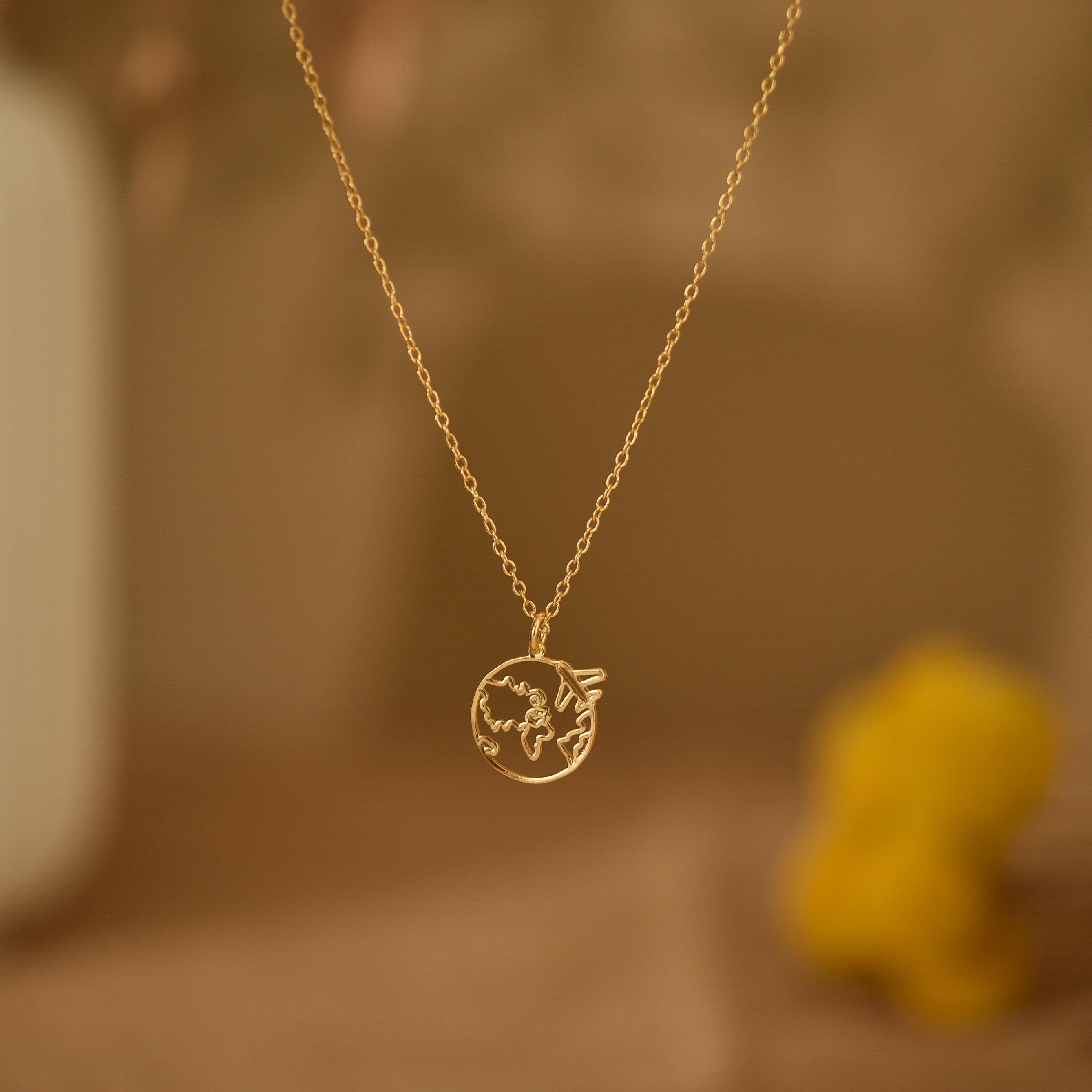 World Map Necklace