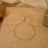 18K Gold Tennis Chain Bracelet, Diamond Bracelet, Moissanite Chain Bracelet, Cubic Zirconia Bracelet, Wedding Gifts, Best Friend Gift, K0079