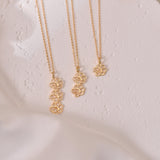 Paw Print Name Necklace