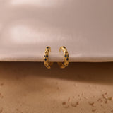 Star Diamond Huggie Earrings