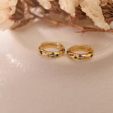 Star Diamond Huggie Earrings