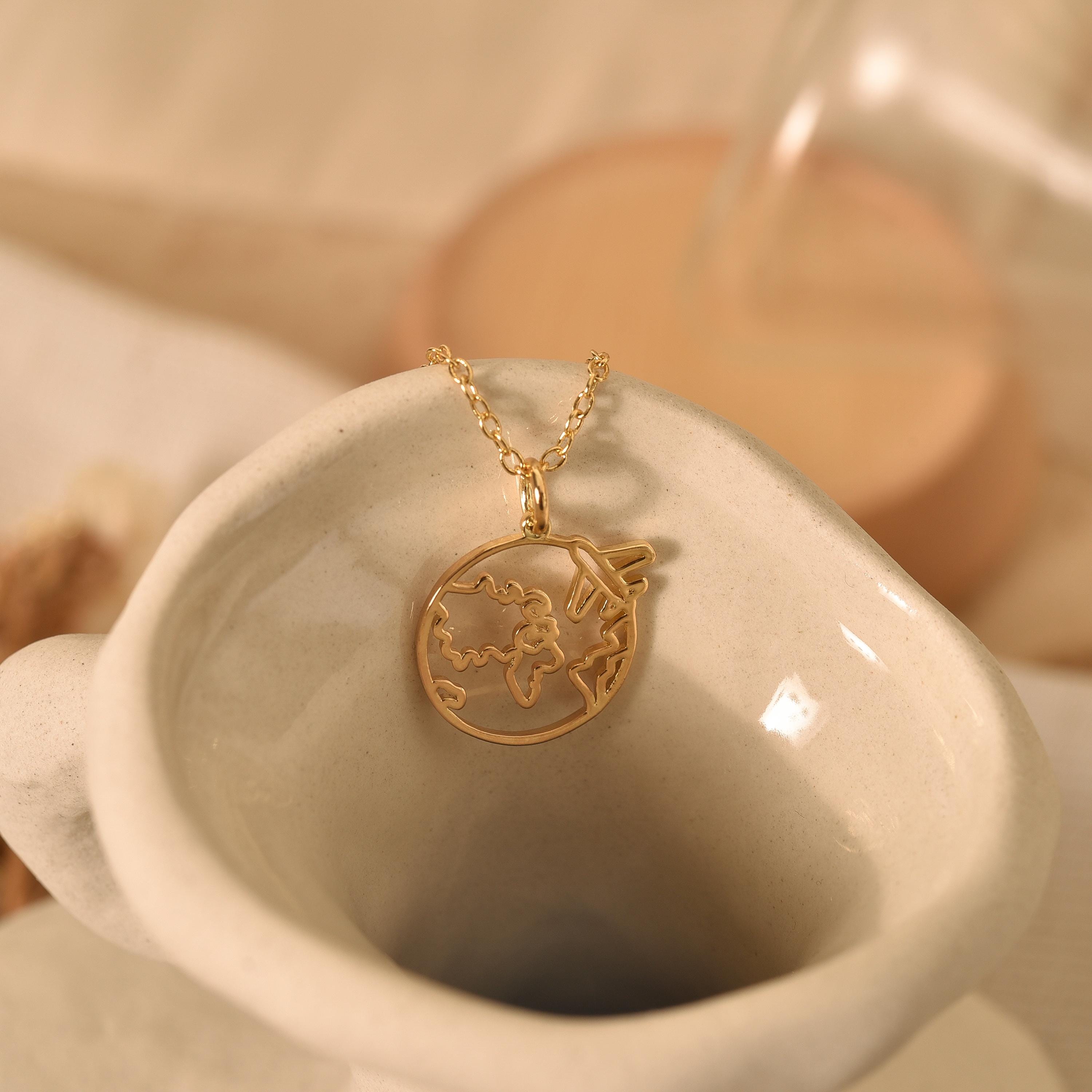 World Map Necklace