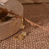 Butterfly Huggies, Butterfly Earrings, Diamond Earrings, Butterfly Charm Hoop Earrings, Wedding Gifts, Best Friend Gift, K0078