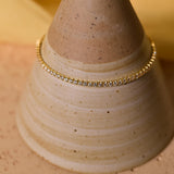 18K Gold Tennis Chain Bracelet, Diamond Bracelet, Moissanite Chain Bracelet, Cubic Zirconia Bracelet, Wedding Gifts, Best Friend Gift, K0079