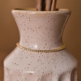 18K Gold Tennis Chain Bracelet, Diamond Bracelet, Moissanite Chain Bracelet, Cubic Zirconia Bracelet, Wedding Gifts, Best Friend Gift, K0079