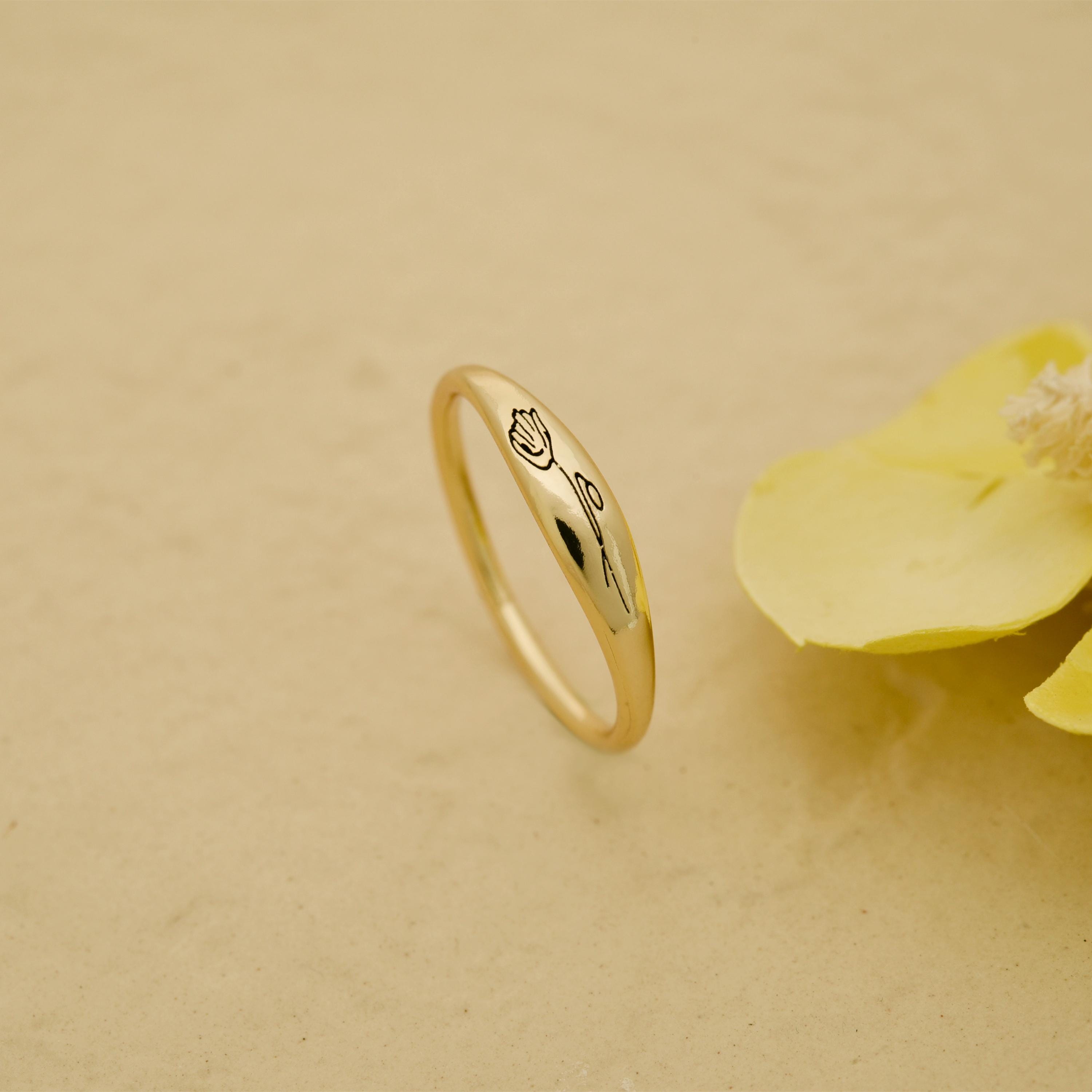Dainty Birthflower Ring